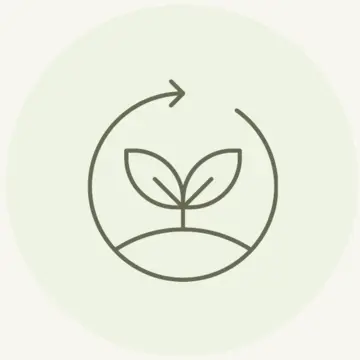 Icon of a sprouting plant in a renewal cycle