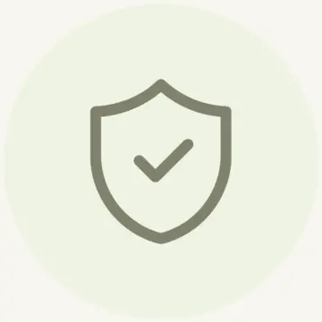 Icon of a shield with a checkmark